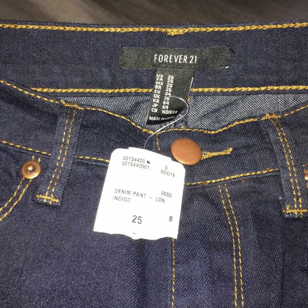 Dark blue jeans